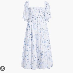 Hill House Nesli Nap Dress Blue Botanical S